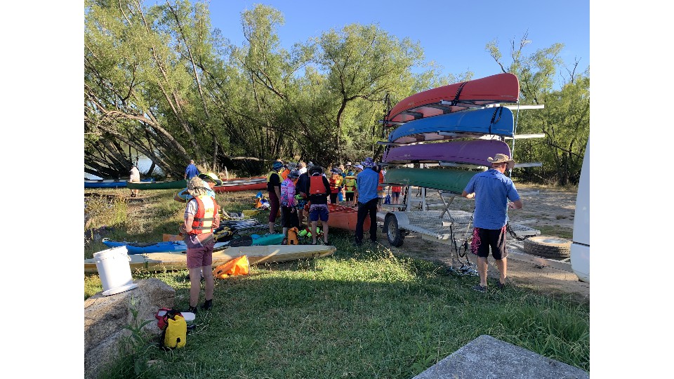 Unloading Canoes